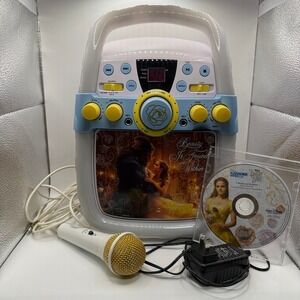 Disney Beauty and the Beast Bluetooth CD+G Karaoke Machine Sakar KO3-06121-FR